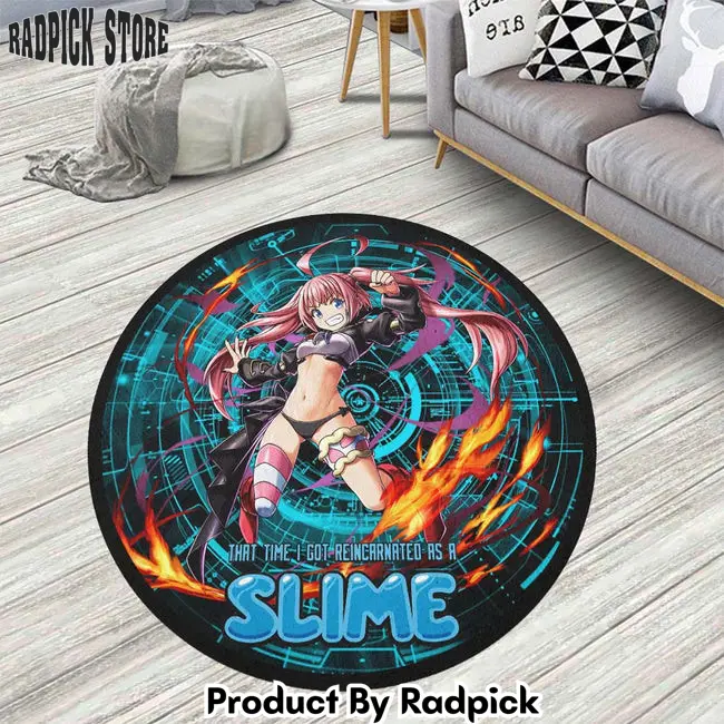 Milim nava round rug custom that time i got reincarnated as a slime anime circle carpet  rp5957244